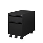 Ceha MDG Series Box-File Mobile Pedestal - Jet Black -Secure Storage: Lockable central system with 2 keys for peace of mind.