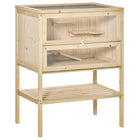 PawHut 31.5"H Fir Wood Hamster Cage-This cage offers your pet multiple platforms to exercise, relax, and explore