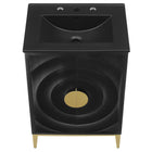 Modway Beau 24" Wood Bathroom Vanity with Basin - Black-8