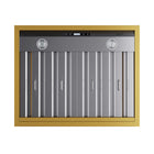 KUCHT KRH30SG 30" 900 CFM Wall Mounted Range Hood - Stainless Steel/Gold-LCD display with sensor touch allows you to choose the right speed