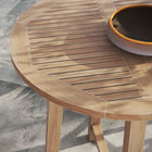 Modway Wellspring 36" Outdoor Patio Teak Wood Bar Table - Natural-Non-Marking Foot Caps