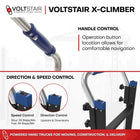 Voltstair X-Climber Electric Stair Climbing Dolly - 375 Lb Capacity-Push-button controls ensure easy operation for all users