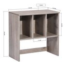 FurnitureR Side Shelf Bookcase - Brown -4