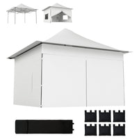 Outsunny 12 ft W x 12 ft L Pop Up Canopy Tent - UPF50+ 420D Instant Shelter - Silver-11.8 x 11.8 ft (3.6 x 3.6 m) outdoor canopy for parties, picnics and more