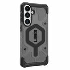 UAG Pathfinder Rugged Cell Phone Case Clear with Magnets for Galaxy S26+ - Ash/Black-Soft Impact-Resistant Core