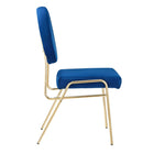 Modway Craft Performance Velvet Dining Side Chairs - Gold/Navy - 2 Pack-9