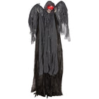 HOMCOM Animatronic Winged Grim Reaper Prop Halloween Decoration-Winged grim reaper design with a bendable arm 