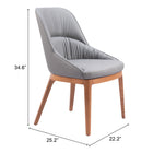 Zuo Ayr Dining Chair - Slate Grey - Set of 2-6