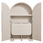 Modway Bellamy Arched Fold-Out Desk Cabinet - Ash-Assembly Required