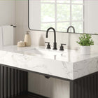 Modway Gridiron 48" Bathroom Vanity - White/Black-Stainless Steel Metal