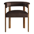 Modway Imogen Performance Velvet Barrel Dining Chairs - Chocolate Brown/Deep Brown - 2 Pack-10