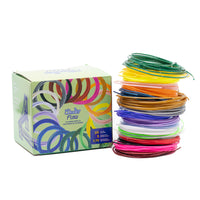 3Doodler FLOW Filament Refills Box - 1.75mm - 20 Colours-Contains 20 spools of PLA filament in a variety of colours, including cherry, red, fuchsia, gold, orange, pink, lemon, yellow, green, forest, teal, cobalt, blue, navy, lilac, clear blue, clear white, white, gray, and black 