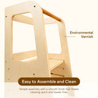 MotionGrey Blessy Toddler Tower - Adjustable Learning Standing Tower Kitchen Helper with Safety Rail - Wood-5