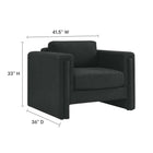 Modway Visible Boucle Fabric Armchair - Black-Boucle Fabric Upholstery