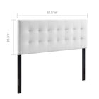 Modway Lily Biscuit Tufted Performance Velvet Queen Headboard - White-Velvet Polyester Upholstery