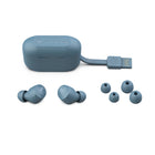 Jlab GO Air POP True Wireless Earphones - Slate-15 percent Smaller Fit. Smaller than a credit card, the case fits in your pocket and the earbuds are our smallest yet - 15 percent smaller earbuds and 40 percent lighter with the compact case. Try the three tip sizes to get a snug in-ear fit, creating a perfect seal for crystal clear sound.