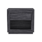 Manhattan Comfort Soren 26" Contemporary 1-Drawer Nightstand - Charcoal Grey-Crafted with high-quality wood grain laminate, offering the look of natural wood with enhanced durability