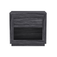Manhattan Comfort Soren 26" Contemporary 1-Drawer Nightstand - Charcoal Grey-Crafted with high-quality wood grain laminate, offering the look of natural wood with enhanced durability