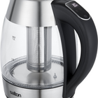 Salton Temperature Control 1.8 L Kettle & Tea Steeper - Silver- Bonus Tea Steeper! Stainless steel tea infuser for loose or bagged tea 