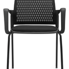 Offices to Go - Sparrow Guest Chair - Black-Durable welded four-legged steel frame