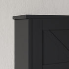 kleankin Farmhouse Bathroom Wall Cabinet - Black-Assembly required