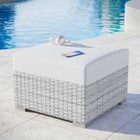 Modway Convene Outdoor Ottoman - Light Grey/White-Powder-Coated Aluminum Frame