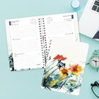 Blueline 2027 Essential Weekly/Monthly Planner with Twin-Wire Binding - 8" x 5" - Dramatic Floral - Bilingual-Events, to-do, passwords, contacts and notes section