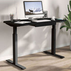 Motionwise M2 Series 48"W Electric Sit-Stand Desk with Dual Motors and Pull-Out Drawer - Black-Smart, Customizable Comfort: Features a memory-enabled control panel with 4 programmable height presets, LED display, and a built-in USB port (5V/2.4A) to keep your devices powered