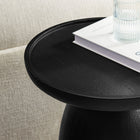 Modway Holloway Round Wood Side Table - Black-Non-Marking Felt Pad