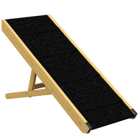 PawHut 33" Foldable Dog Ramp with 4-Level Adjustable Height-Adjustable height with 4 levels to adapt to different spaces such as sofas and beds