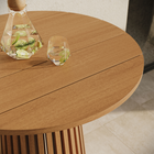 Modway Rowe 3-Piece Outdoor Teak Wood Bar Set - Natural-Protective Floor Pads