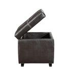 Modway Treasure Upholstered Vinyl Ottoman - Espresso-Padded Vinyl