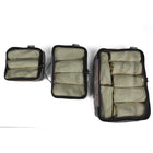 TUCCI Italy 3-Piece Travel Packing Cube Set - Grey-Durable, High‑Quality Fabric - protects belongings and keeps items wrinkle‑free