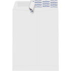 JAM Paper Open-End Window Envelopes w/ Peel & Seal - White - 9" x 12" - 50 Pack-Peel & press seal: the self-seal design of these envelopes is perfect for anyone who doesn’t want to lick or use a moistener on every single envelope — it’s a huge time-saver! simply peel off the protective strip, press, and seal. it couldn’t be easier! this type of adhesive is great for business applications, wedding announcements, and personal notes.