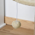 PawHut 19" Small Cat Tree with Scratching Post, Perch and Toy Ball - Beige-Brand: PawHut 