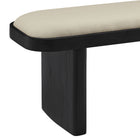 Modway Iver 43" Upholstered Wood Accent Bench - Black/Flax-7