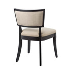 Modway Pristine Upholstered Fabric Dining Chairs - Beige - 2 Pack-Weight Capacity: 500 lbs.