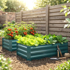 Outsunny 2-Piece Raised Garden Bed - 39" x 23" x 12"-Open bottom for direct contact with soil. No water build-up in bottom
