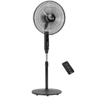 HOMCOM 54" H Pedestal Fan with Remote Control for Bedroom - Black-Modern look pedestal fan fits living room, bedroom, office using 
