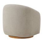 Modway Holland Swivel Chenille Fabric Armchair - Dove Grey-Non-Marking Glides
