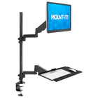 Mount-It! Adjustable Monitor Mount for Up to 32" Screens - Black-Height adjustability allows you to sit or stand while working