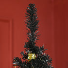 HOMCOM 6' Artificial Christmas Tree - Black-Safe and stable with a solid and reliable plastic base for support
