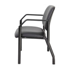 Nicer Interior Anti-Microbial Bariatric Guest Chair - Black-Anti-microbial vinyl upholstery, perfect for high traffic areas