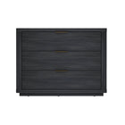 Manhattan Comfort Evelyn 32" Modern 3-Drawer Nightstand - Charcoal Grey-Modern Nightstand for Bedroom and Living Room Use