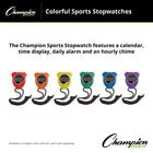 Champion Sports Stop Watch - Assorted Colours - 6 Pack -Age Group: All ages