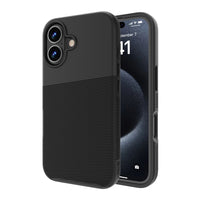 AXS PROTech Plus Dual-Layered Anti-Shock Sleek Case for Apple iPhone 16 - Black-Drop resistant up to 10 feet