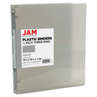 JAM Paper Plastic 0.5" 3-Ring Binder - Smoke Grey-Colour: Smoke Grey | Be stylish and organized with colourful binders.