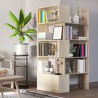 HOMCOM Corner Bookcase, Space Saving Room Divider for Home Office - Oak-Great for office, bedroom, living room, study room or dorm use 