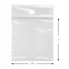 KL Rubber Resealable Polyethylene Bag with Hang Hole - 2 Mil - 1.75" x 2” - 1000 Pack-Approved for direct food contact
