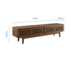 Modway Render 71" TV Stand - Walnut-Modern TV Stand For TVs up to 78"